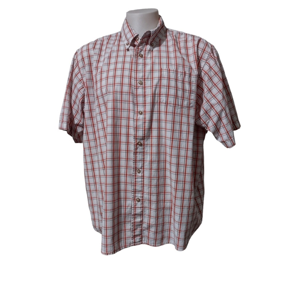 Wrangler Shirt Men's 2XLarge Button-Down Short Sleeve Multicolor Plaid Pocket